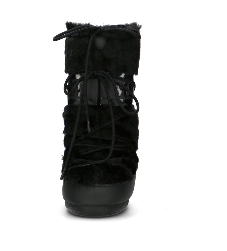 MOON BOOT ICON FAUX FUR Doposci donna nero