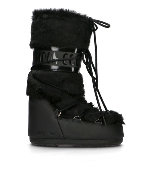MOON BOOT ICON FAUX FUR Doposci donna nero