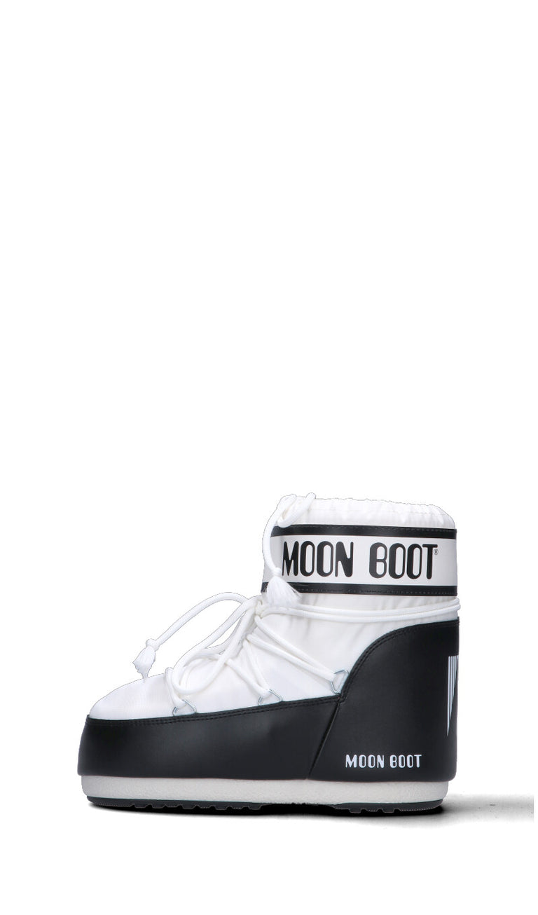 MOON BOOT - MB ICON LOW NYLON Doposci uomo bianco/nero