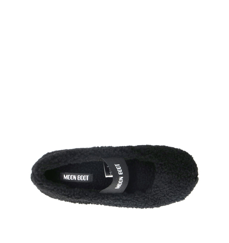 MOON BOOT SHEARLING BALLERINA Ballerina donna nera in pelliccia