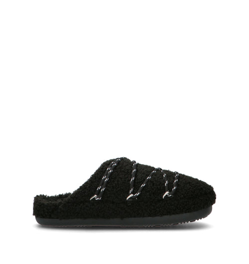 MOON BOOT TEDDY SLIPPER Sabot donna nero