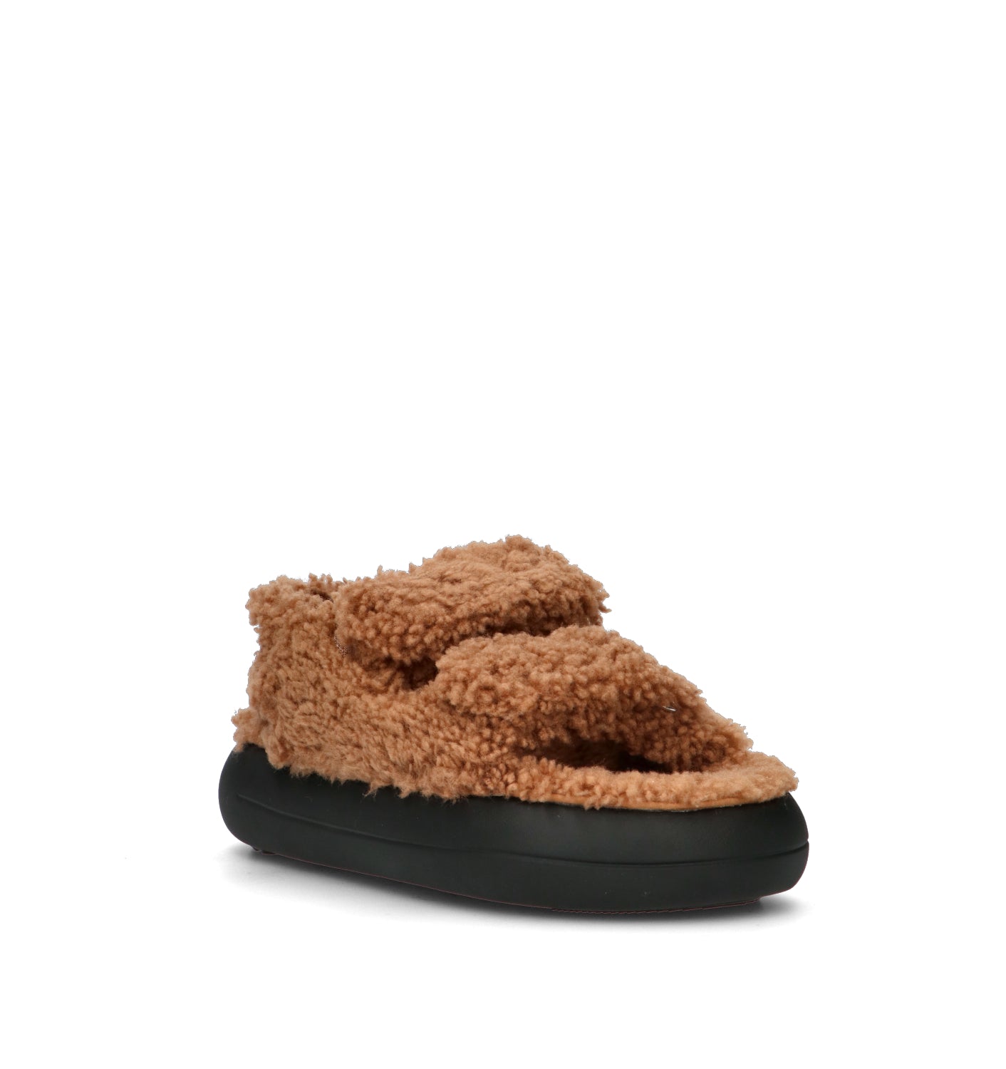 MOON BOOT SHEARLING SANDAL Sandalo donna marrone in pelliccia