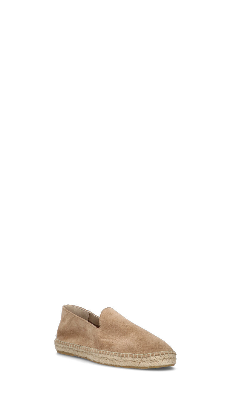 NATURAL WORLD Espadrillas uomo marrone in suede