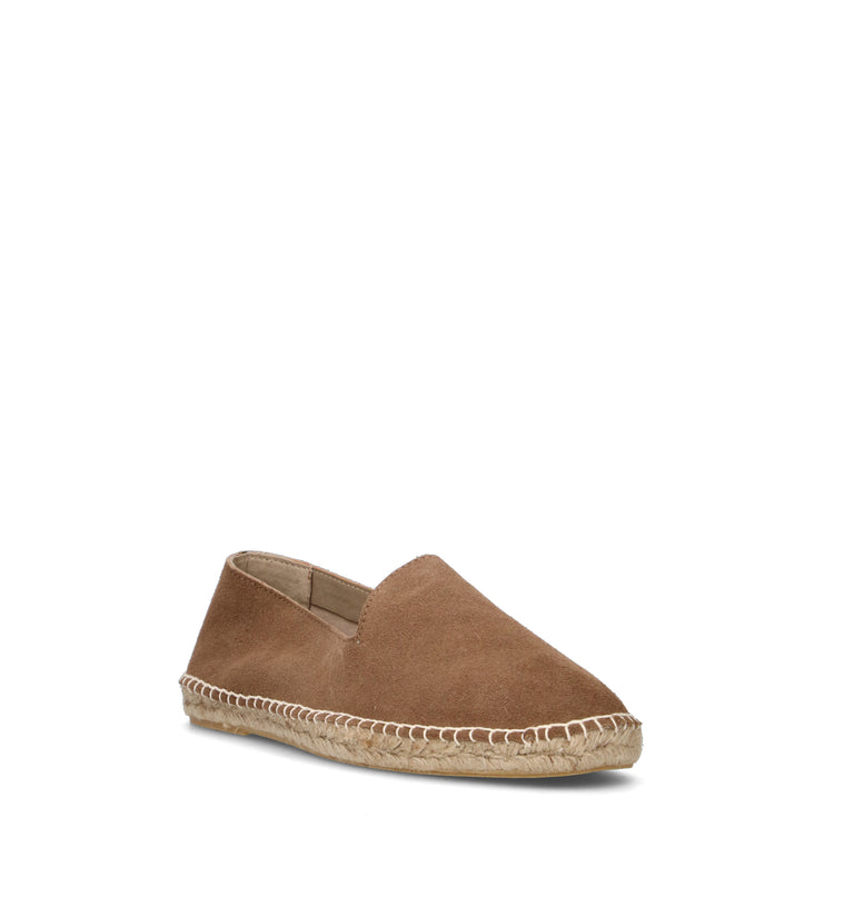 NATURAL WORLD Espadrillas uomo marrone in suede