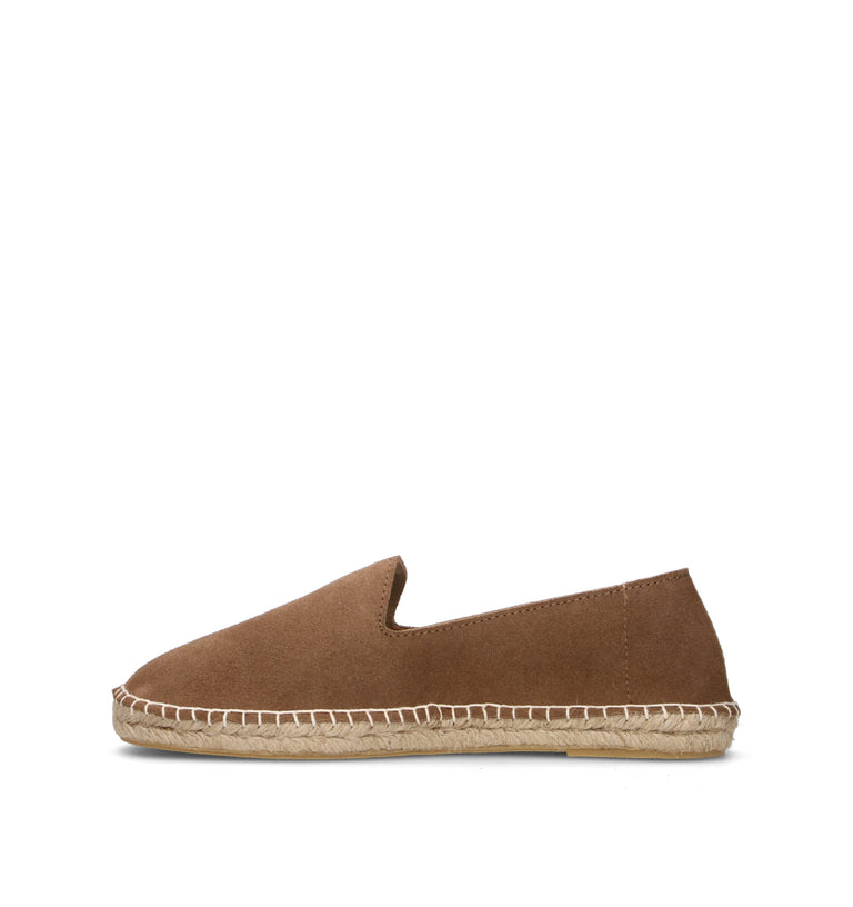 NATURAL WORLD Espadrillas uomo marrone in suede