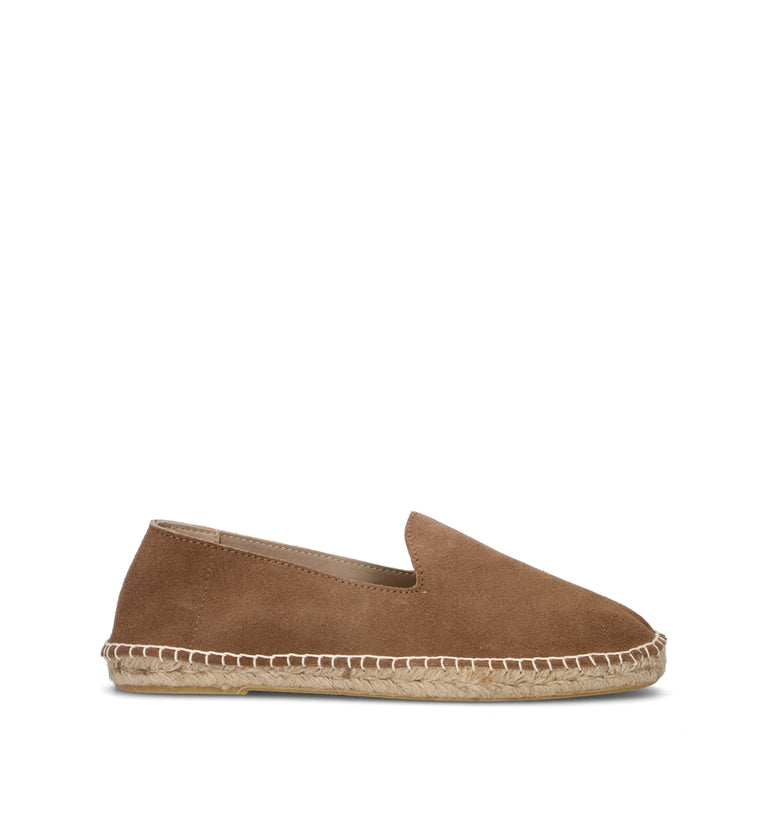 NATURAL WORLD Espadrillas uomo marrone in suede