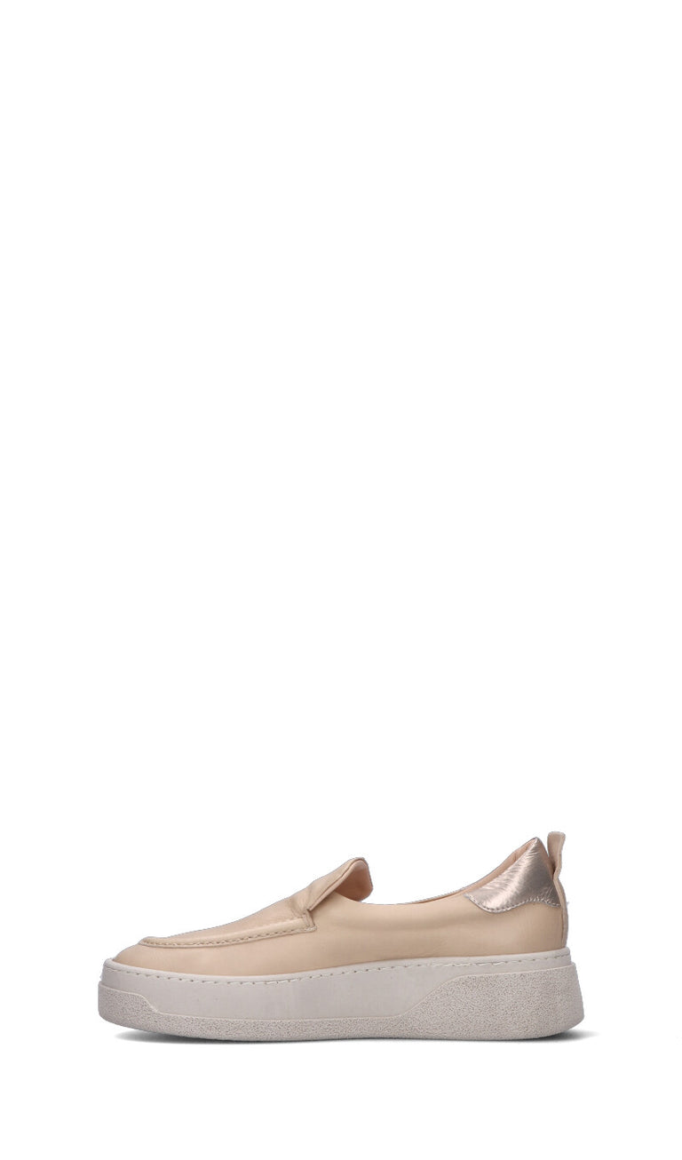 LAURA BELLARIVA Sneaker donna beige in pelle