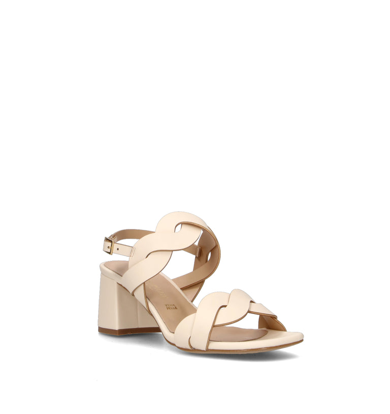 ALLESSENZA Sandalo donna burro in pelle