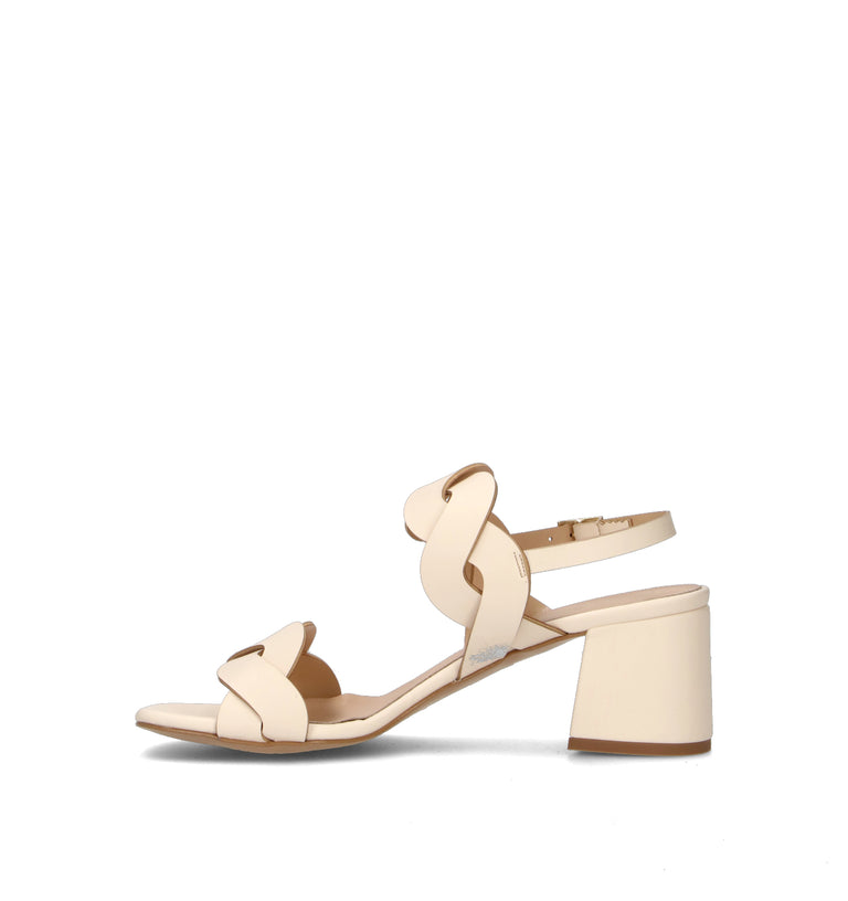 ALLESSENZA Sandalo donna burro in pelle