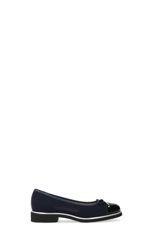 CINZIA VALLE Ballerina donna blu notte in pelle