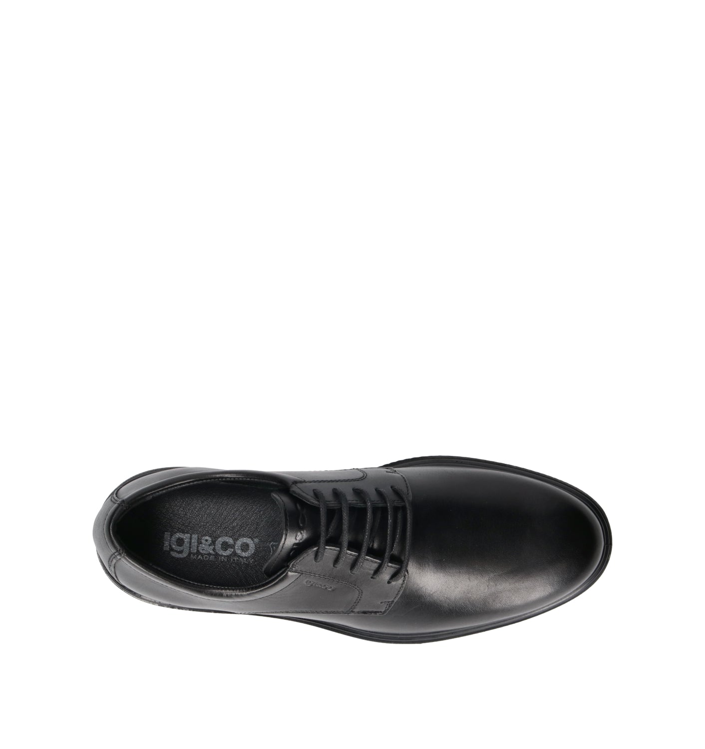 IGI&CO Stringata uomo nera in pelle