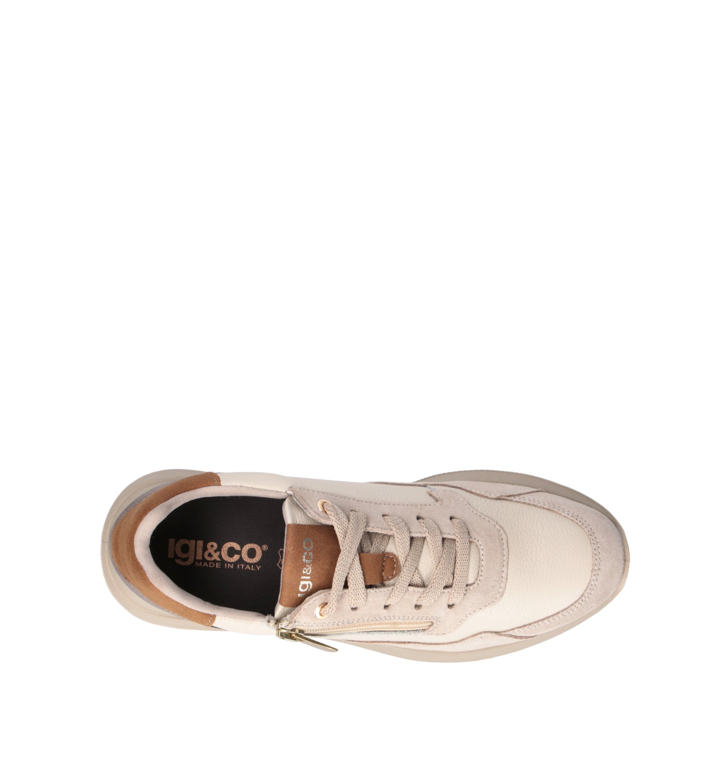 IGI&CO Sneaker donna panna in pelle