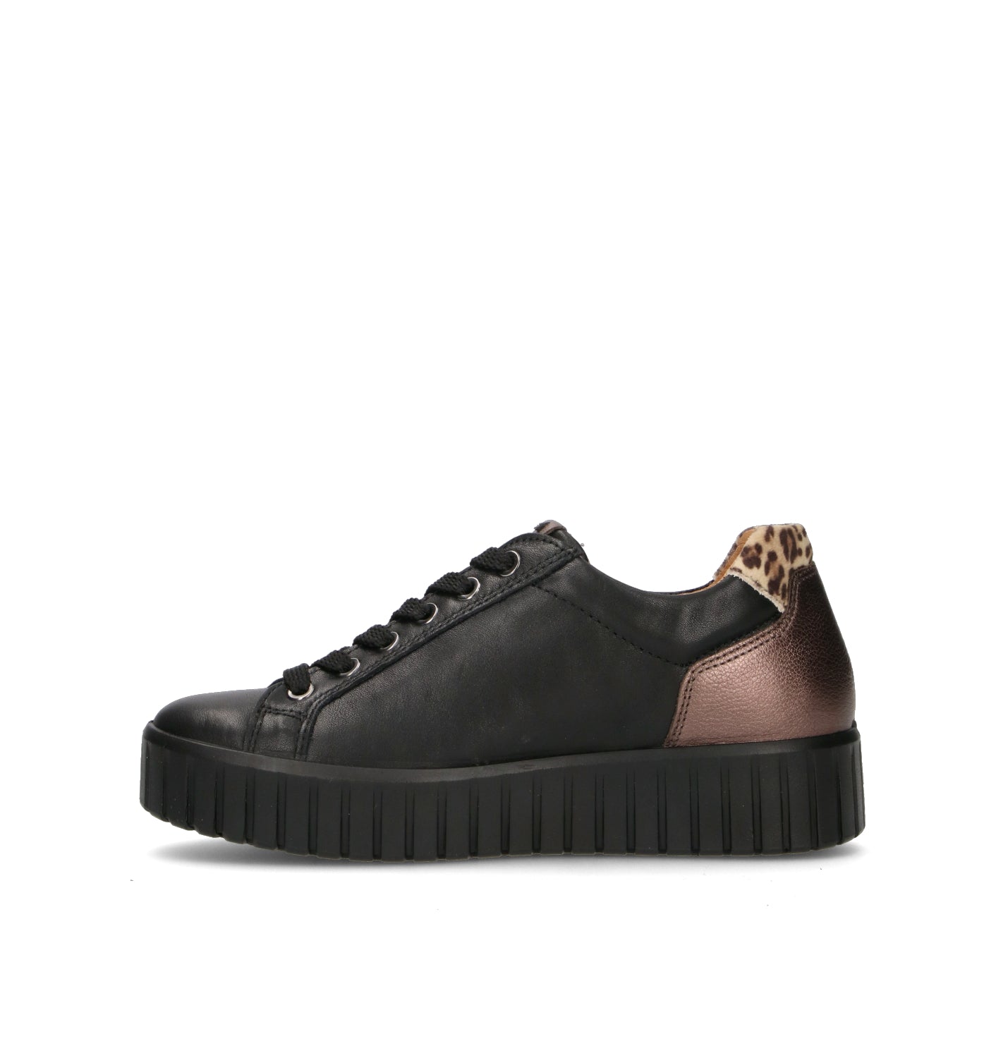 IGI&CO Sneaker donna nera/bronzo in pelle