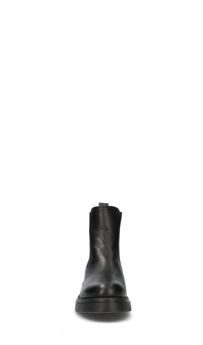 RABARBARO Tronchetto donna nero in pelle