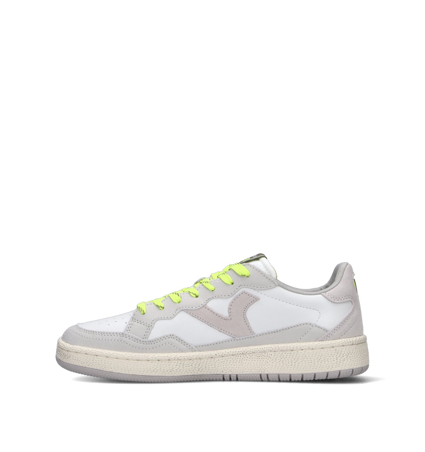 VICTORIA Sneaker uomo bianca/limone in pelle