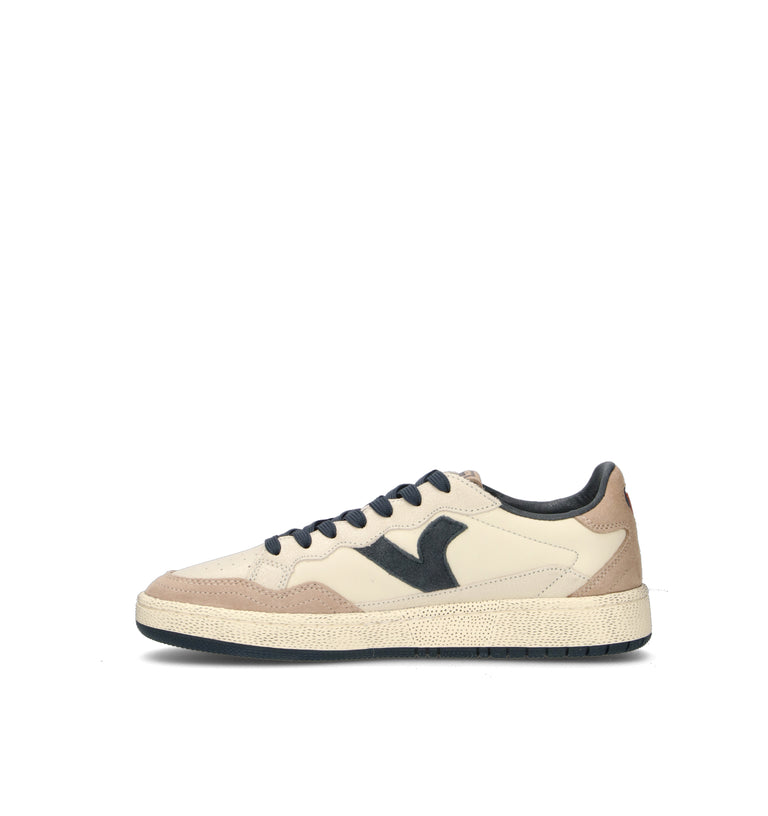 VICTORIA Sneaker uomo panna in pelle