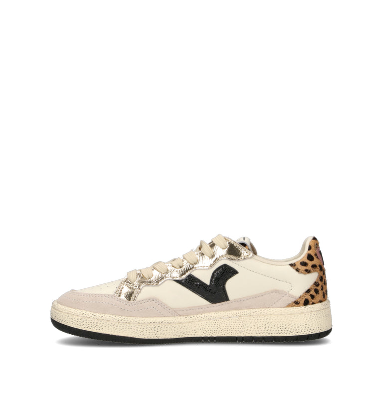 VICTORIA Sneaker donna panna in pelle