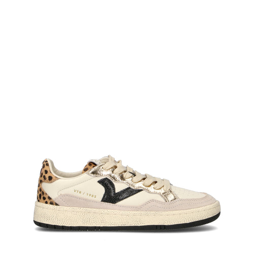 VICTORIA Sneaker donna panna in pelle