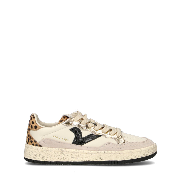 VICTORIA Sneaker donna panna in pelle