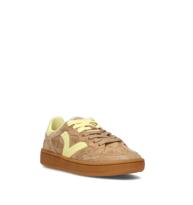 VICTORIA Sneaker donna beige in suede