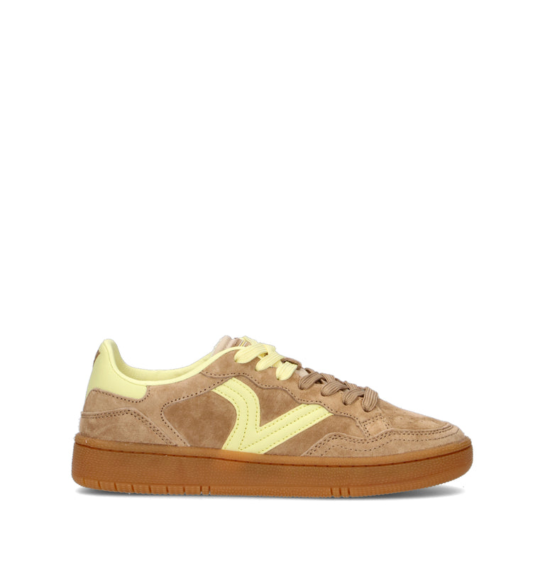 VICTORIA Sneaker donna beige in suede