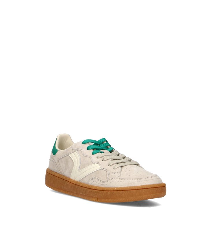 VICTORIA Sneaker uomo grigia/verde in suede