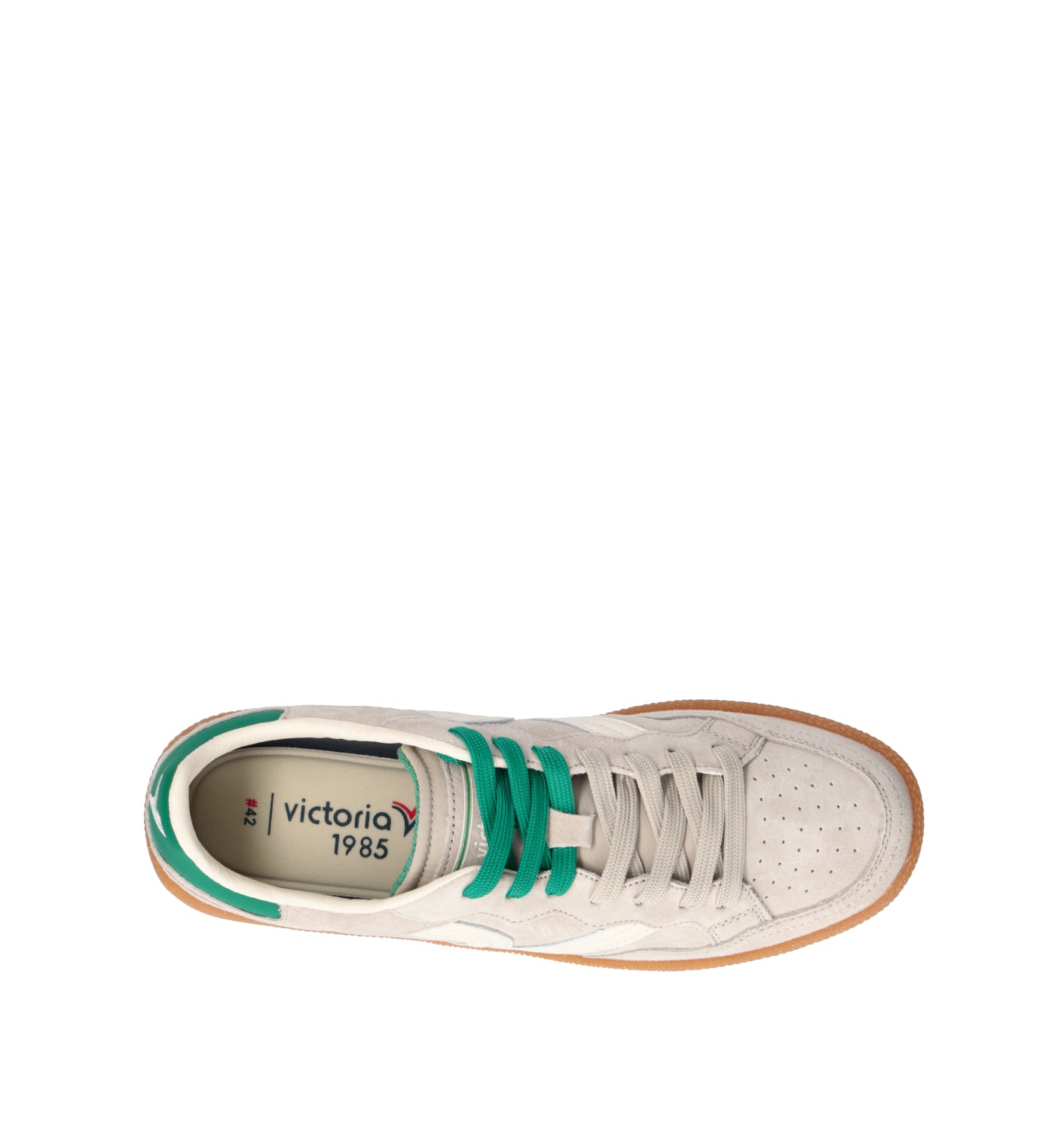 VICTORIA Sneaker uomo grigia/verde in suede