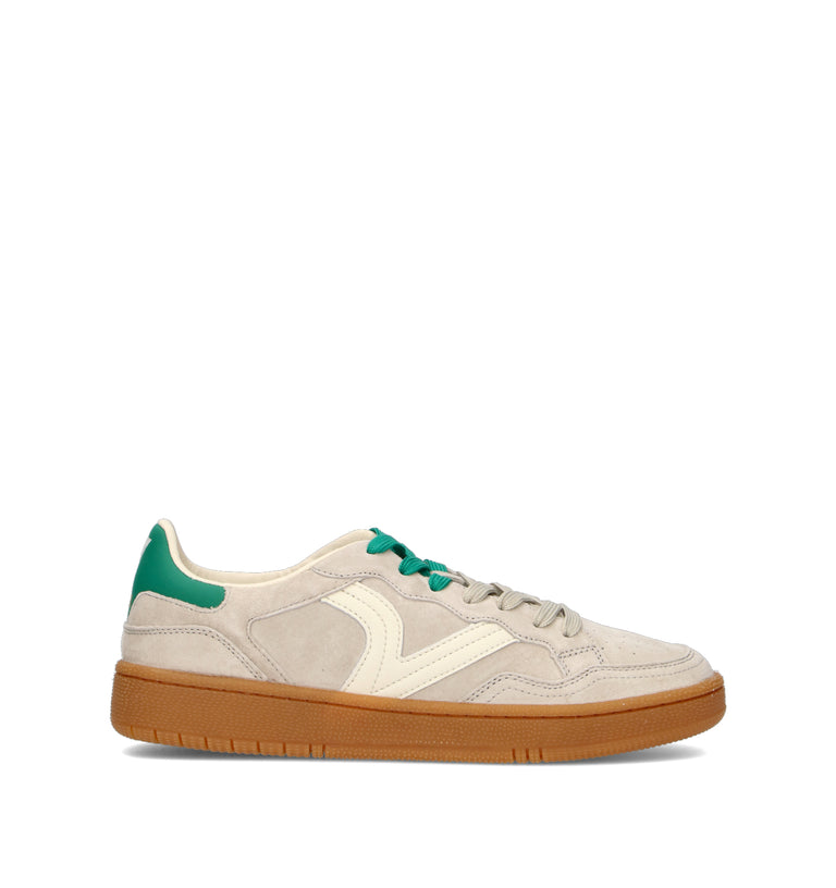 VICTORIA Sneaker uomo grigia/verde in suede