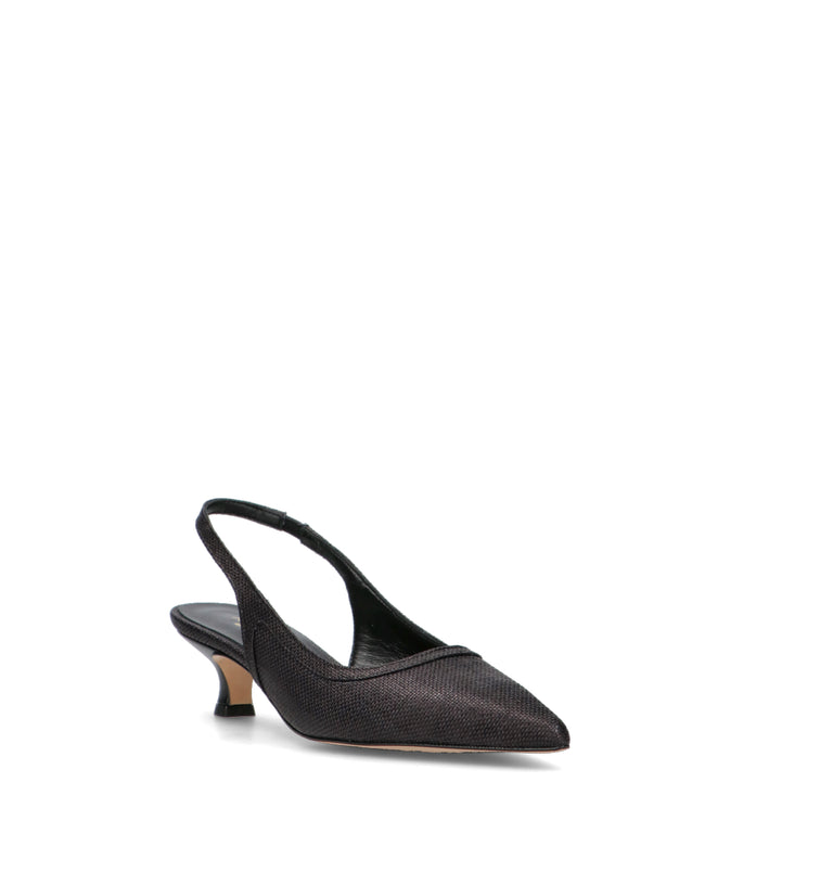 REBECCA VAN DIK Slingback donna nera
