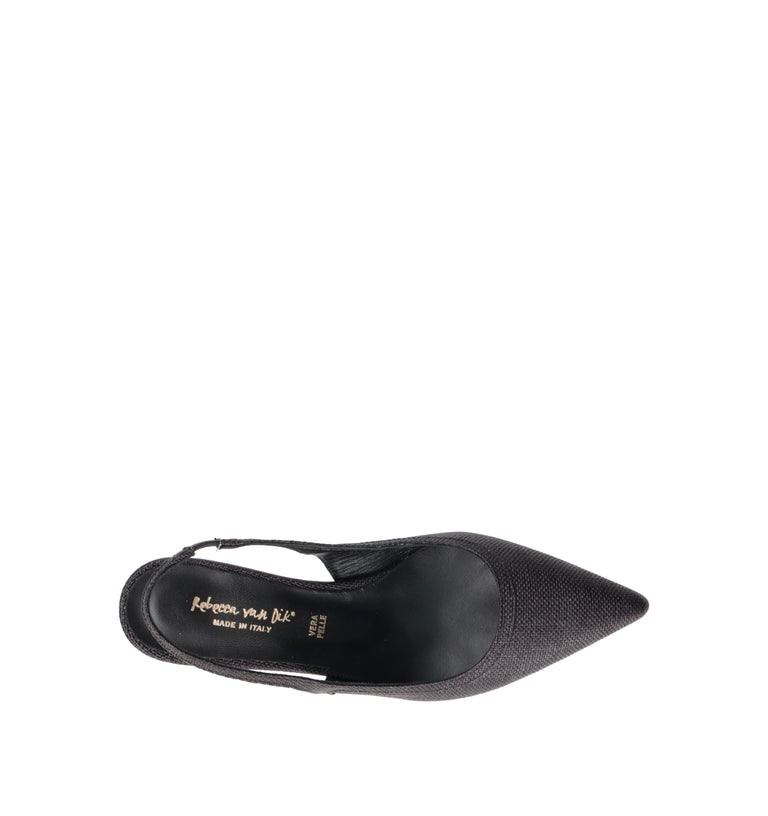 REBECCA VAN DIK Slingback donna nera
