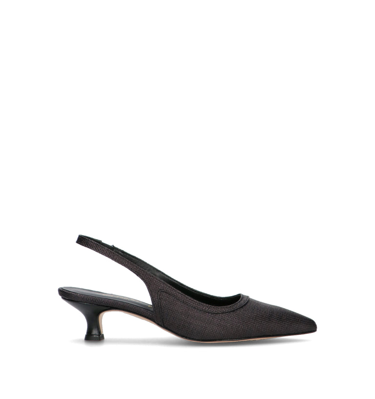REBECCA VAN DIK Slingback donna nera