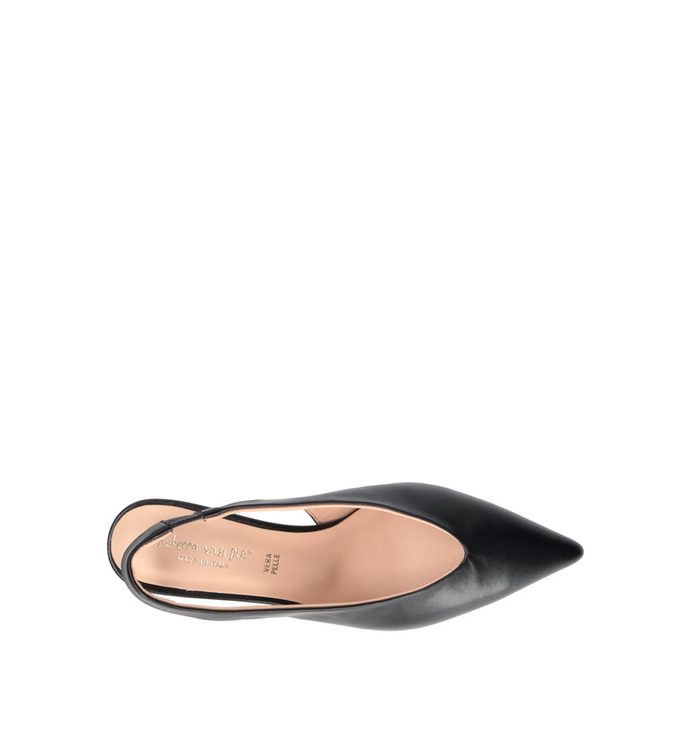 REBECCA VAN DIK Slingback donna nera