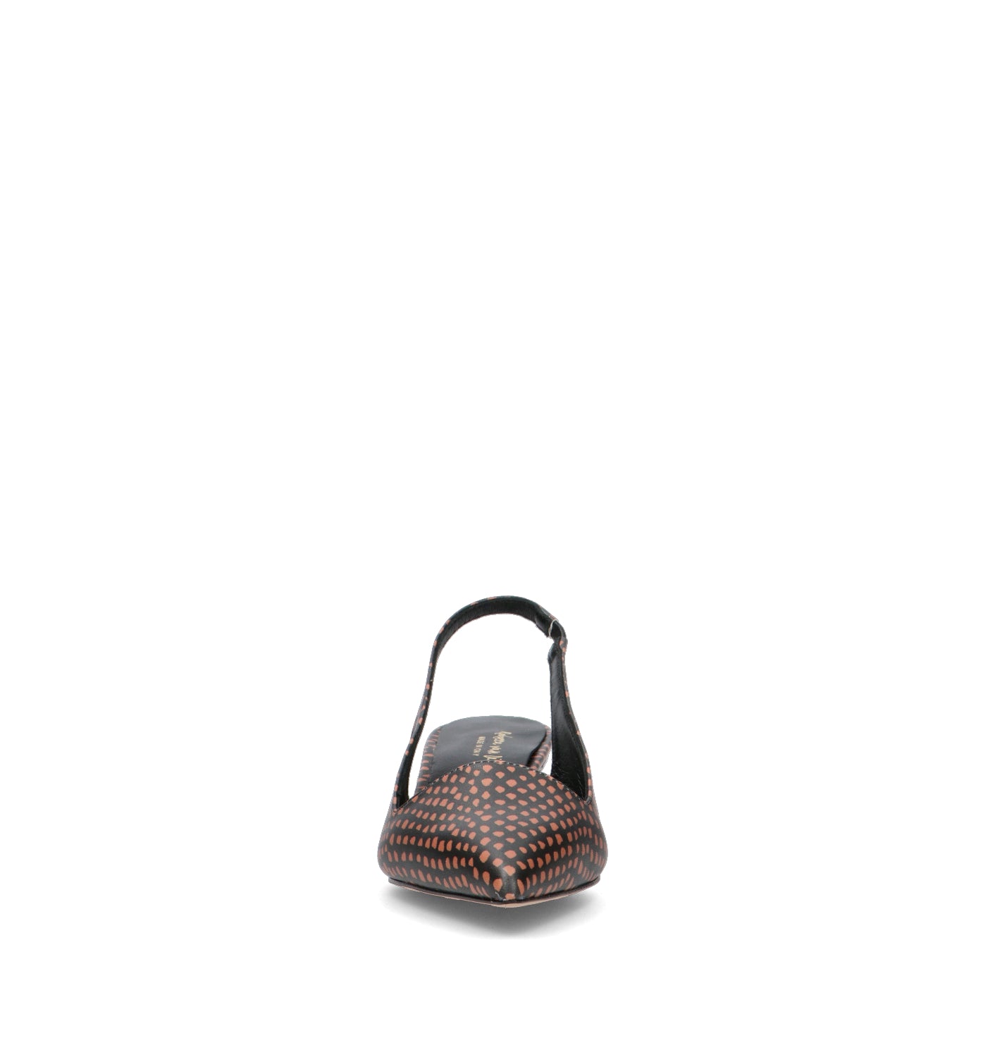 REBECCA VAN DIK Slingback donna nera/cuoio