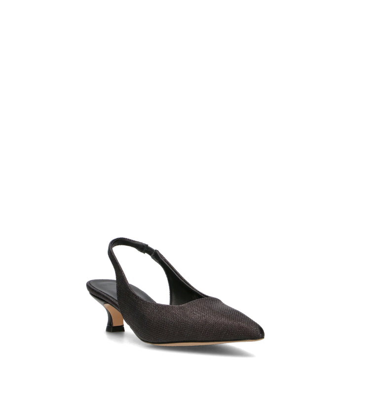 REBECCA VAN DIK Slingback donna nera