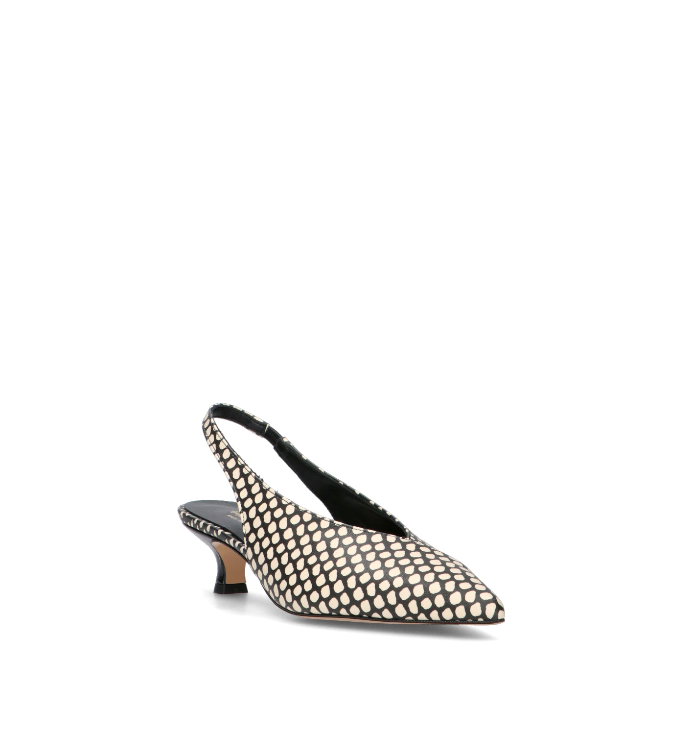 REBECCA VAN DIK Slingback donna nera/panna