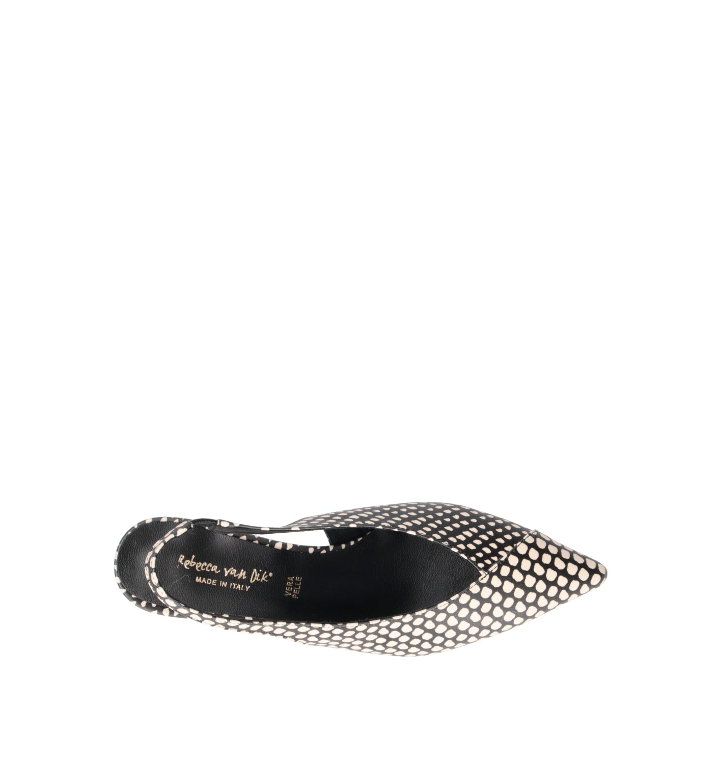 REBECCA VAN DIK Slingback donna nera/panna