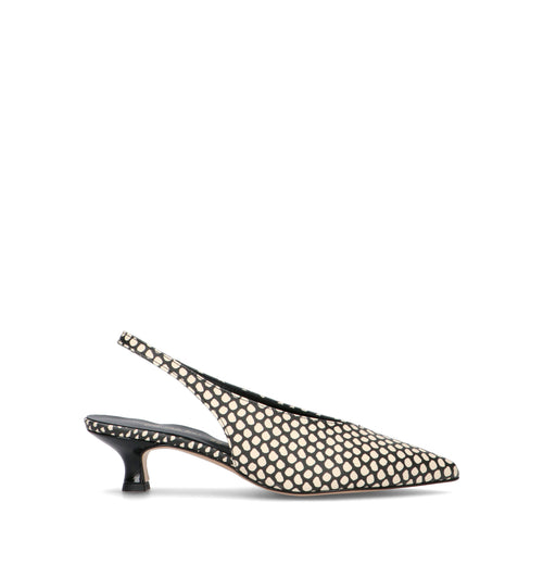 REBECCA VAN DIK Slingback donna nera/panna