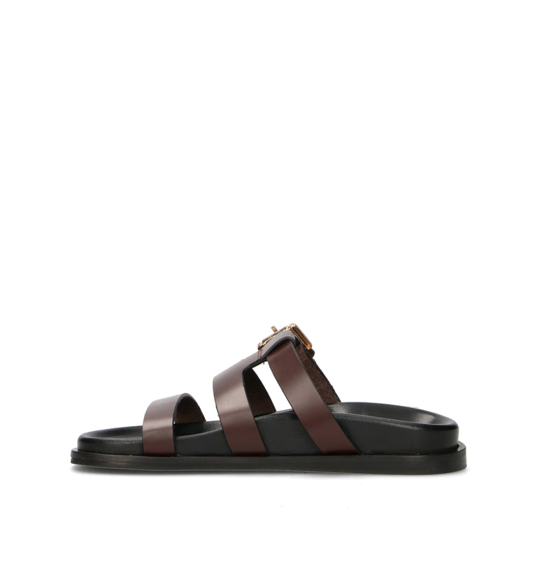BIBI LOU Ciabatta donna marrone in pelle