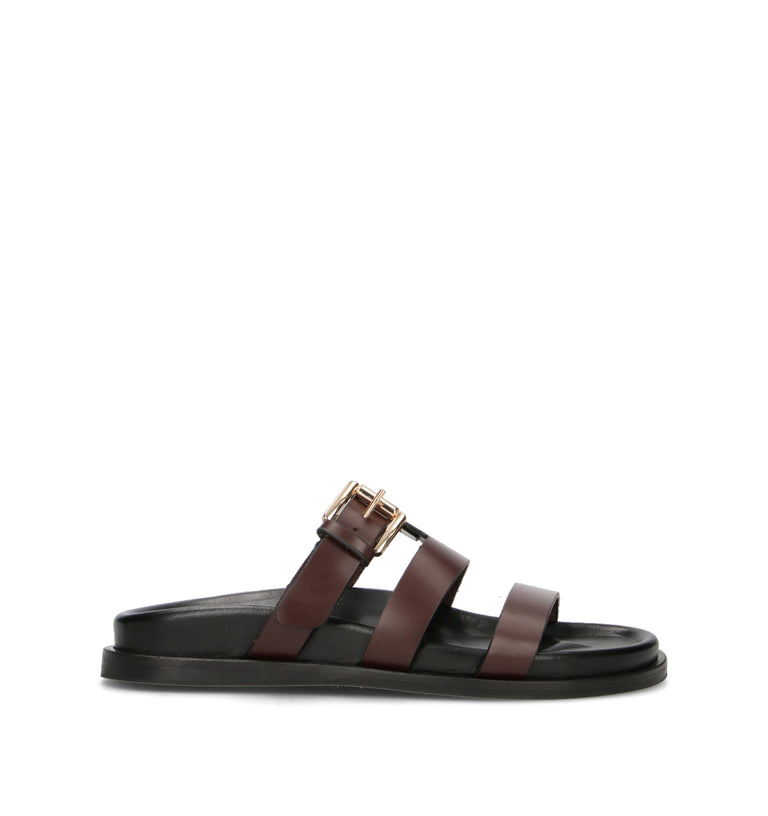 BIBI LOU Ciabatta donna marrone in pelle