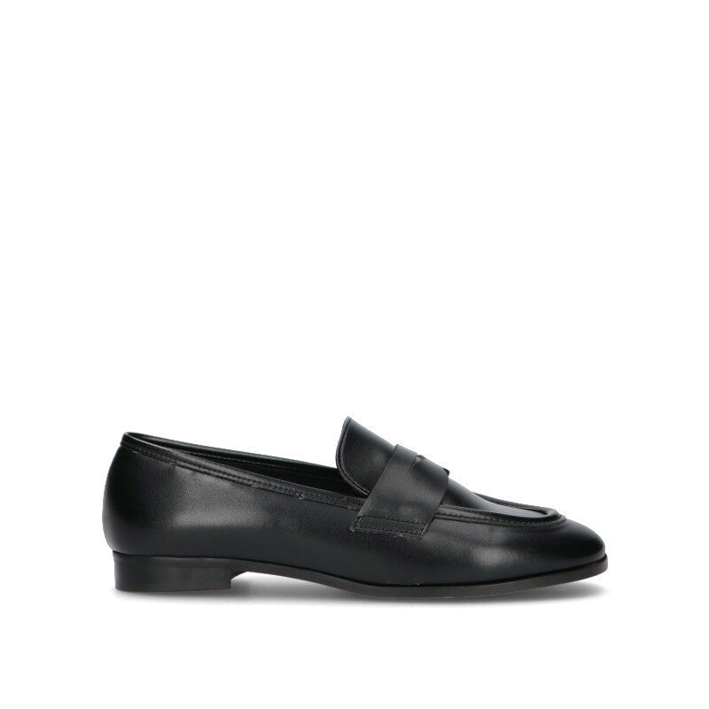 REBECCA VAN DICK Mocassino donna nero in pelle