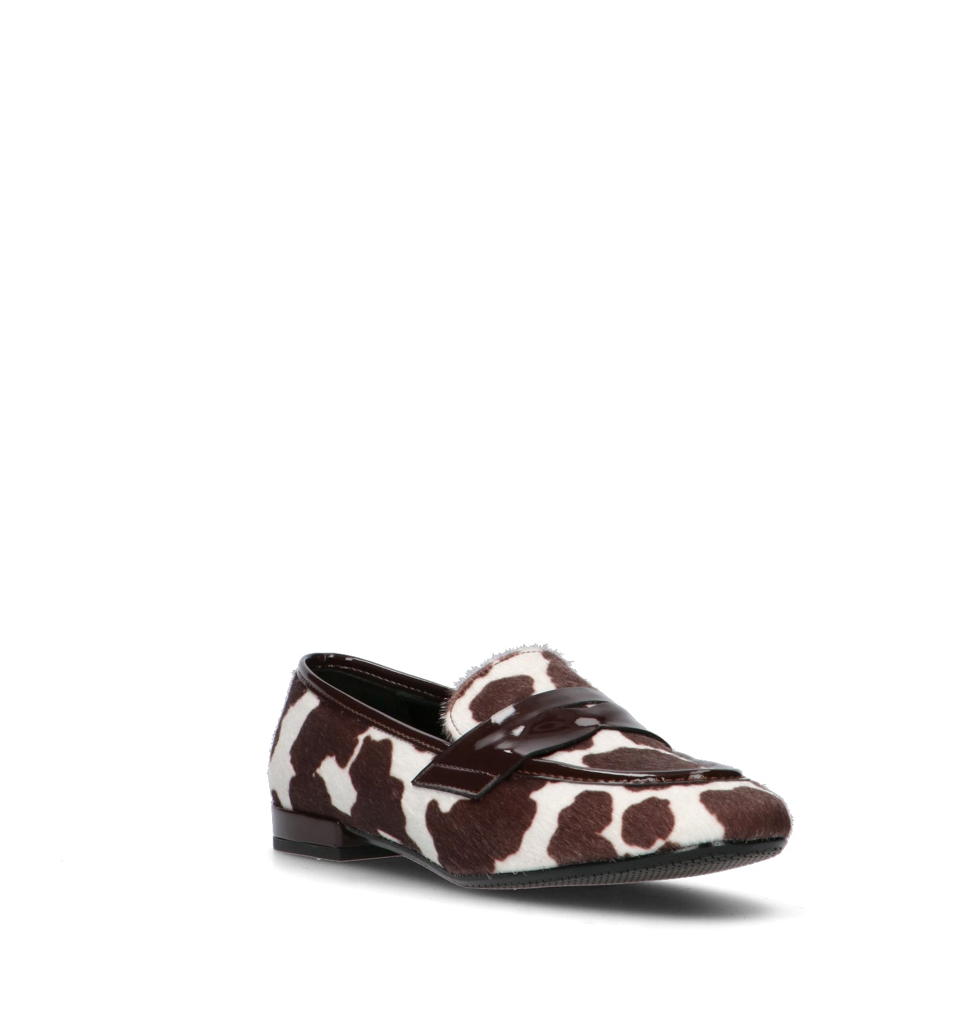REBECCA VAN DIK Mocassino donna bianco/marrone in cavallino
