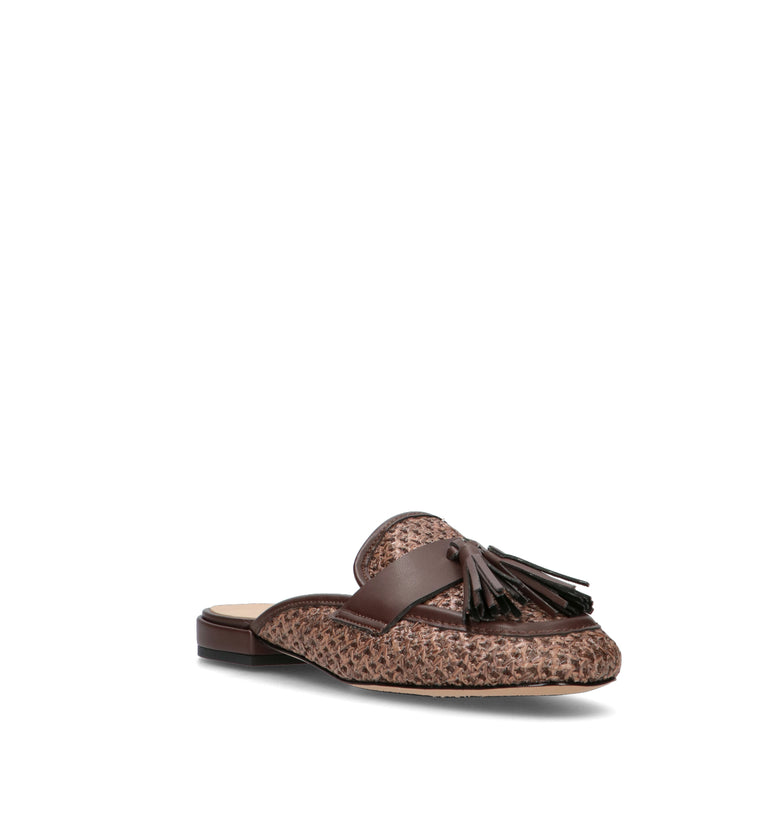 REBECCA VAN DIK Sabot donna marrone