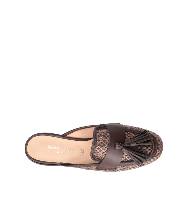 REBECCA VAN DIK Sabot donna marrone