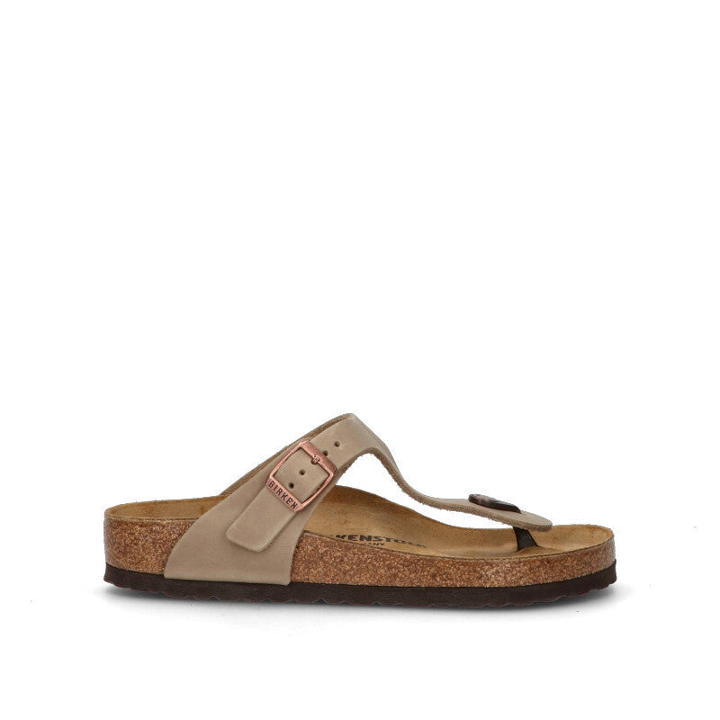 BIRKENSTOCK GIZEH BS Ciabatta donna grigia in pelle