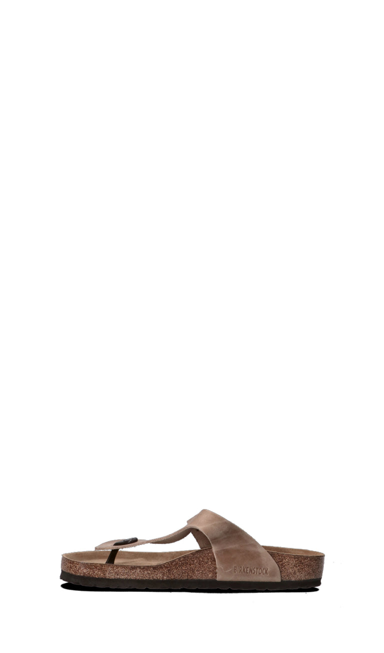 BIRKENSTOCK GIZEH BS Ciabatta uomo grigia in pelle
