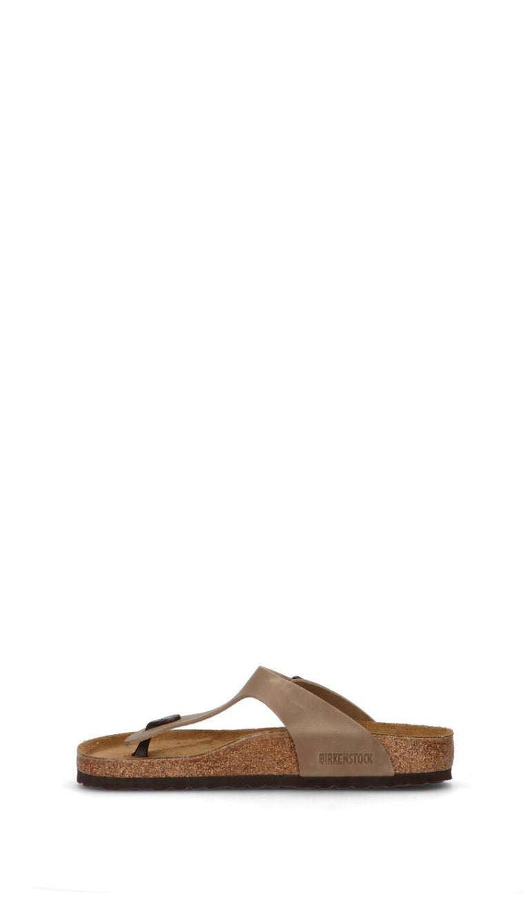 BIRKENSTOCK GIZEH BS Ciabatta uomo grigia in pelle