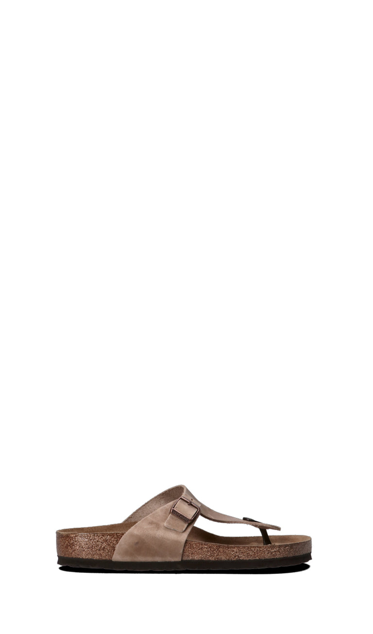 BIRKENSTOCK GIZEH BS Ciabatta uomo grigia in pelle