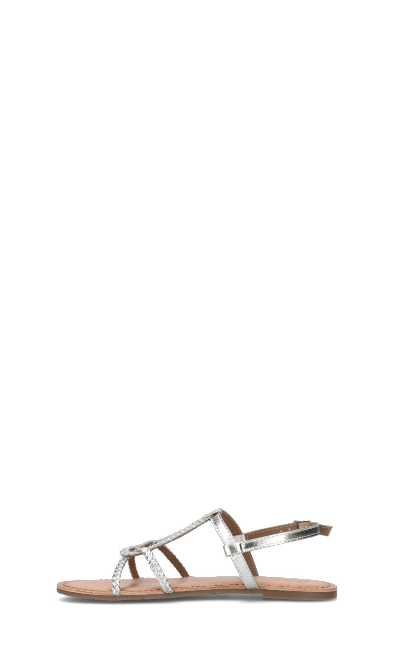 A.ENNIE Sandalo donna argento in pelle