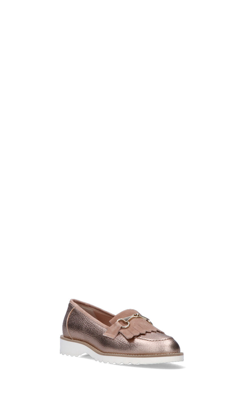 CINZIA VALLE Mocassino donna beige/rosa in pelle