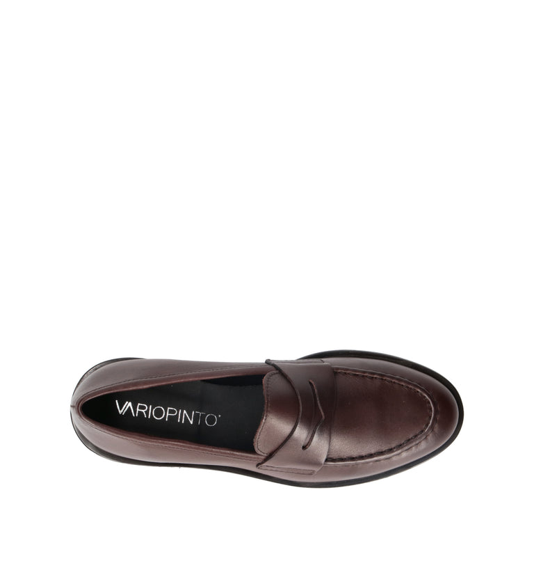 VARIOPINTO Mocassino donna marrone in pelle